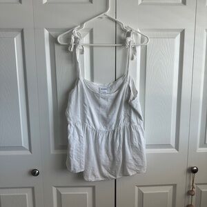 Old Navy White Tie-Strap Tank Top